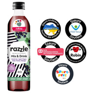 CUBZZ RAZZLE MIX & DRINK SIROOP (1 fles = 16 porties van 275ml) - Zwarte bessen + Appel + Dragon