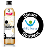 CUBZZ RAZZLE MIX & DRINK SIROOP (1 x 500ml) (voor 16 porties van 275ml) - KOMBUCHA + GEMBER + LIMOEN